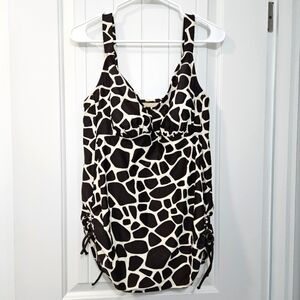 Merona Giraffe Print One Piece Swimsuit Plus Size 18